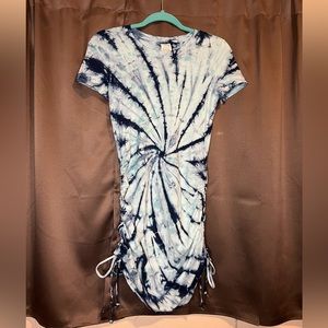 PINK tie dye maxi skirt